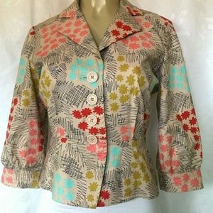 Marc Jacobs Peplum Floral Print Blazer / Jacket